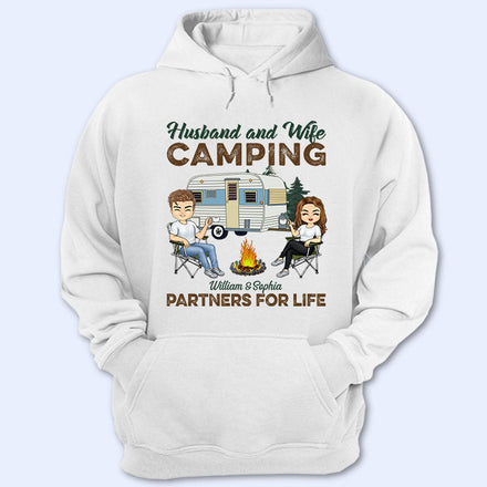 Partenaires de camping pour la vie - Cadeau couple - T-shirt personnalisé