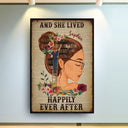 Juste une fille qui aime lire des livres - Cadeau personnalisé pour les amoureux des livres - Affiche personnalisée