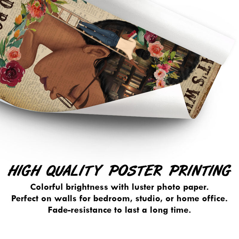 Juste une fille qui aime lire des livres - Cadeau personnalisé pour les amoureux des livres - Affiche personnalisée