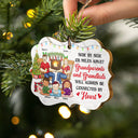 Famille, grands-parents et petits-enfants seront toujours liés par le cœur - Cadeau de Noël pour parents et grands-parents - Décoration en bois personnalisée