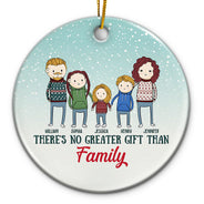 Il n'y a pas de plus beau cadeau que - Cadeau de Noël pour la famille, les amis - Ornement en céramique personnalisé en forme de cercle