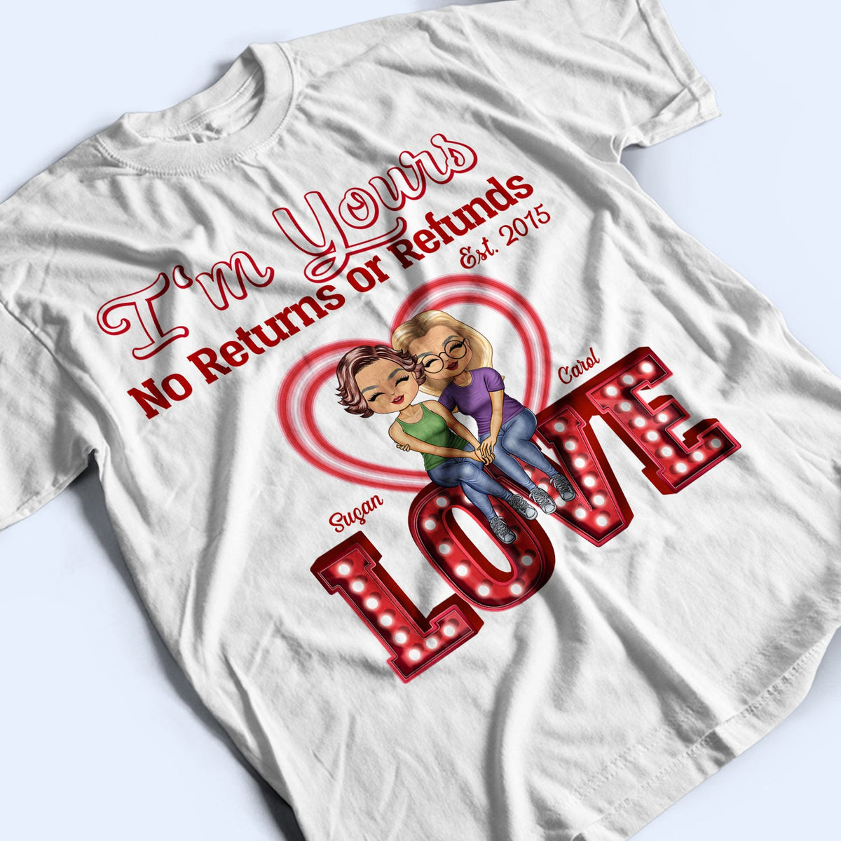 On s'ennuie depuis des années et on continue à être forts - Cadeau d'anniversaire pour conjoint, amant, mari, femme, petit ami, petite amie, couple - T-shirt personnalisé