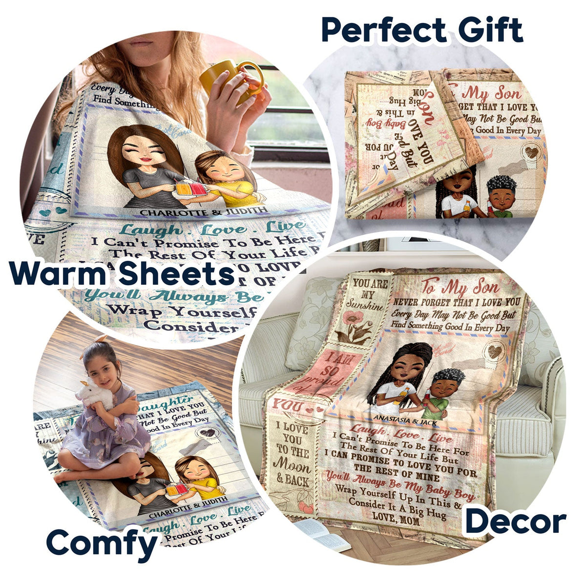 You Are My Sunshine I Am So Proud Of You Mom And Children - Gift For Daughter, Son - Personalized Custom Fleece Blanket