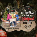 I Met You I Liked You I Love You Keeping You Romantic Couple - Birthday, Loving, Anniversary Gift For Spouse, Husband, Wife - Personalized Medallion Acrylic Ornament