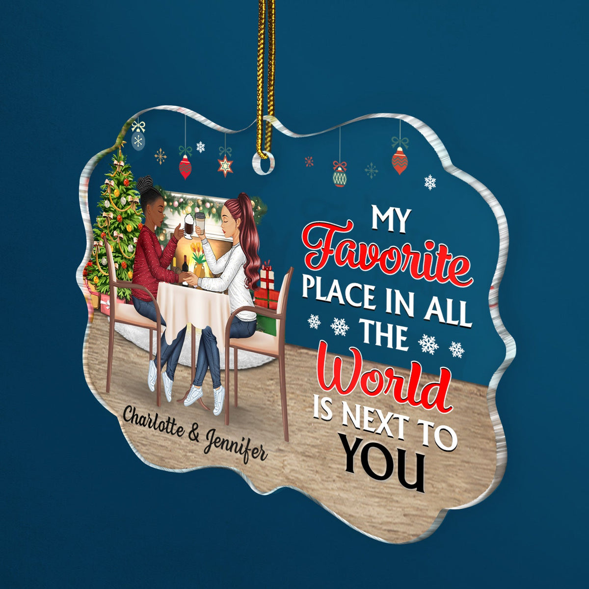 I Met You I Liked You I Love You Keeping You Romantic Couple - Birthday, Loving, Anniversary Gift For Spouse, Husband, Wife - Personalized Medallion Acrylic Ornament