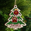 L'amour grandit ici en forme d'arbre - Cadeau de Noël pour la famille, les parents et les grands-parents - Décoration en bois personnalisée à 2 couches