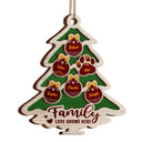 L'amour grandit ici en forme d'arbre - Cadeau de Noël pour la famille, les parents et les grands-parents - Décoration en bois personnalisée à 2 couches