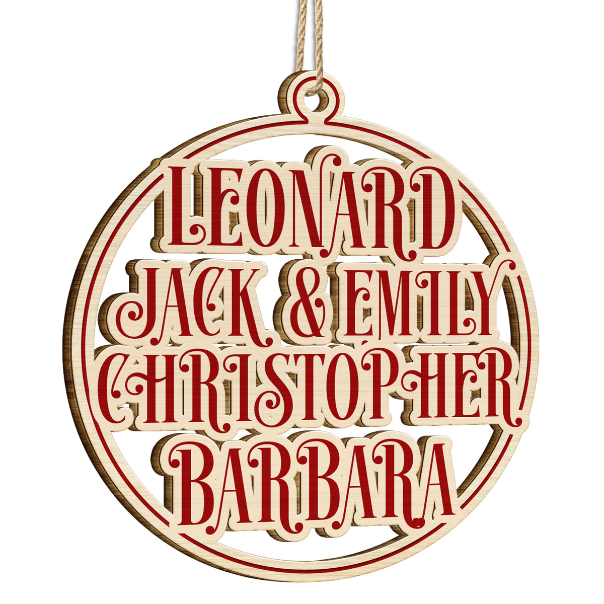Christmas Bauble Family Members And Friends Custom Name Xmas Gift Fo Wander Prints™