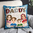 My Grandkids - Birthday, Loving Gift For Dad, Mom, Papa, Nana, Grandpa, Grandma - Personalized Sequin Pillow, Mermaid Sequin Cushion Magic Reversible Throw Pillow