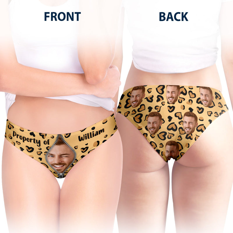 Custom Photo Property Of - Anniversary, Funny Gift For Spouse, Husband, Wife - Personalized Couple Matching Underwear Briefs