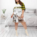 Custom Photo Dog Mom Cat Mom - Gift For Pet Lovers - Personalized Women's Sleep Tee