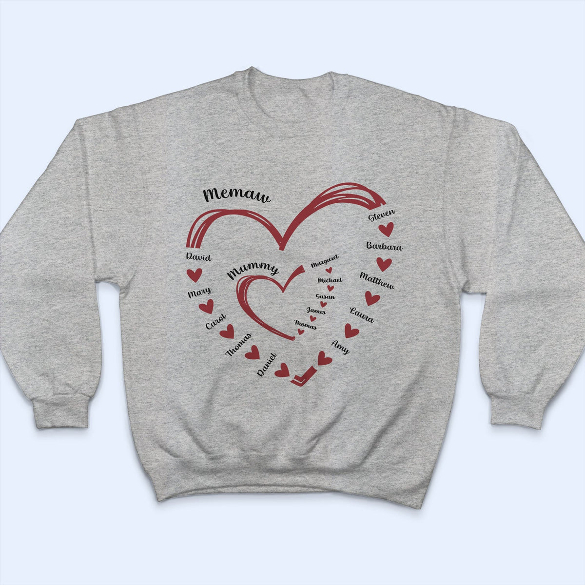 Nana Mama Little Hearts - Cadeau d'anniversaire et d'amour pour maman et grand-mère - T-shirt personnalisé