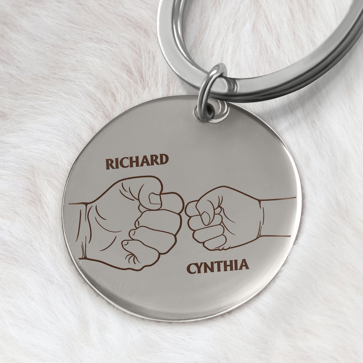 This Daddy Belongs To - Gift For Dad, Father, Grandpa - Personalized Keyring