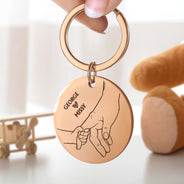 The Day You Became My Daddy - Gift For Dad, Father, New Dad - Personalized Keyring
