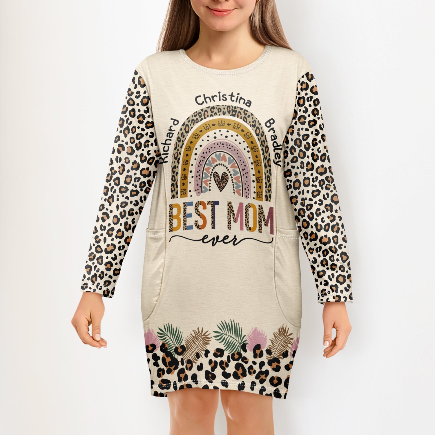 Best Mom Ever - Gift For Mommy, Mother From Daughter, Son, Husband - Personalized Pocket Dress