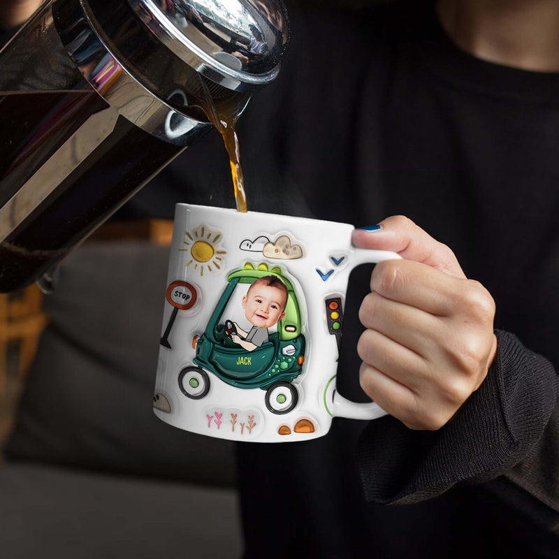 Custom Photo Dear Dad I Love You Everyday - Gift For Father, Grandpa - 3D Inflated Effect Printed Mug, Personalized White Edge-to-Edge Mug