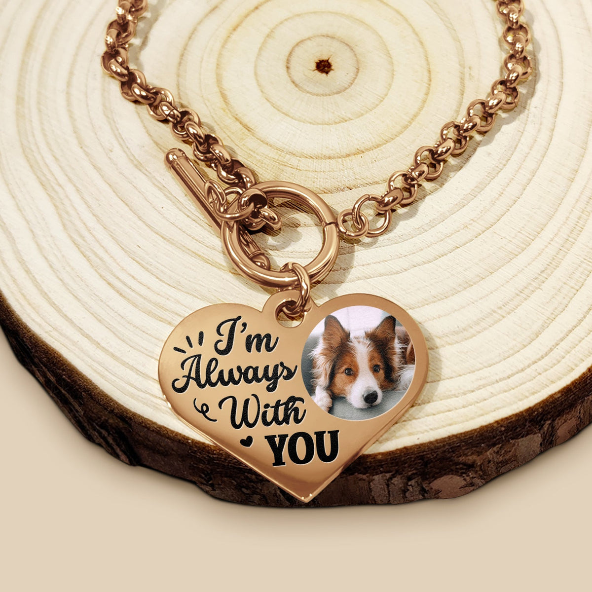Custom Photo Best Dog Mom Ever - Gift For Dog Lovers, Cat Lovers - Personalized Heart Bracelet