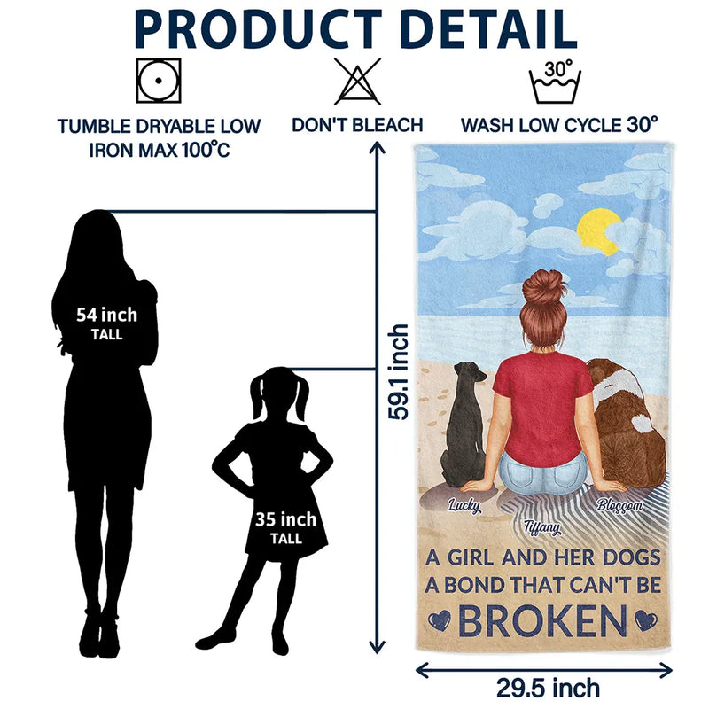 And She Lived Happily Ever After Loves Dogs Cats - Personalized Beach Towel