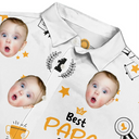 Trophée photo personnalisé « Meilleur papa de tous les temps » - T-shirt hawaïen personnalisé