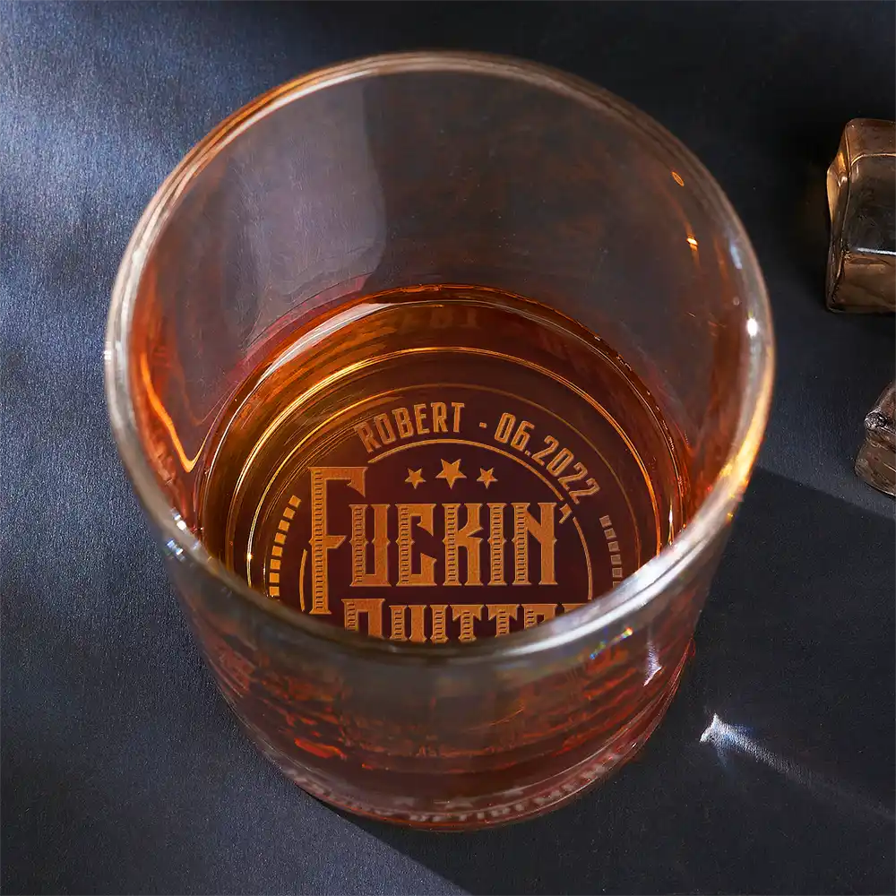 Quitter I Mean Happy Retirement - Personalized Engraved Whiskey Glass
