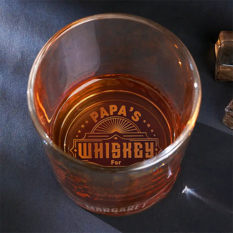 Dad For The Times We Drive You To Drink - Personalized Engraved Whiskey Glass