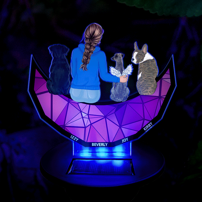 A Man And His Dog A Bond That Can't Be Broken - Personalized Solar Light