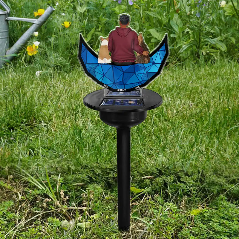 A Man And His Dog A Bond That Can't Be Broken - Personalized Solar Light