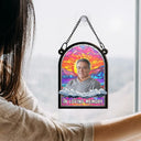 Custom Photo In Loving Memory Family Memorial Dad Grandpa - Personalized Window Hanging Suncatcher Ornament