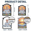 Custom Photo In Loving Memory Family Memorial Dad Grandpa - Personalized Window Hanging Suncatcher Ornament