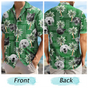 Custom Photo Pets Kids And More Vintage Palm Trees - Personalized Hawaiian Shirt