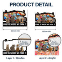 Camping Home Is Where We Park It, You And Me And The Cats - Personalized Window Hanging Suncatcher Ornament