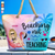 Beaching Not Teaching Teacher Summer Gift - Personalized Beach Bag