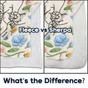 Hand In Hand, I Will Always Protect You - Faux Embroidered Effect Printed Fabric, Personalized Fleece Blanket, Sherpa Blanket