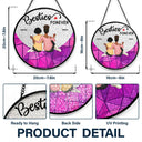 Besties Forever Sisters - Personalized Stained Glass Window Hanging Suncatcher