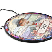 Custom Photo In Loving Memory Dog Cat - Personalized Stained Glass Window Hanging Suncatcher