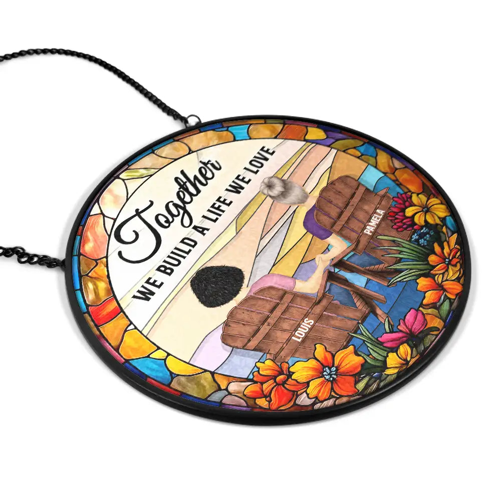 You & Me We Got This Couple - Personalized Stained Glass Window Hanging Suncatcher