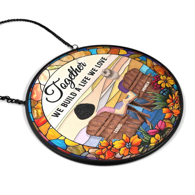 You & Me We Got This Couple - Personalized Stained Glass Window Hanging Suncatcher