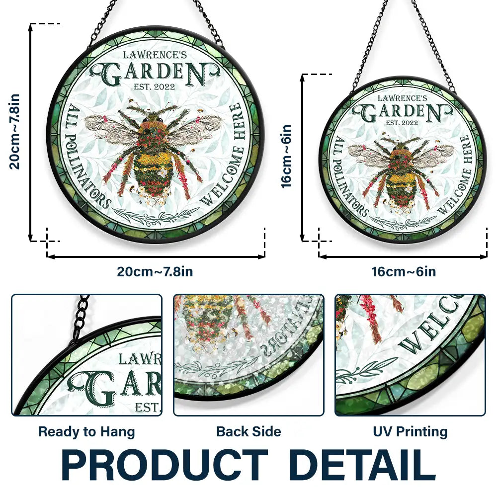 And Find My Soul Garden Floral Art - Personalized Stained Glass Window Hanging Suncatcher