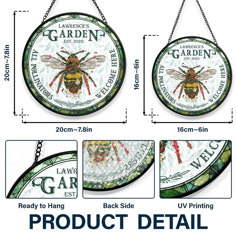 And Find My Soul Garden Floral Art - Personalized Stained Glass Window Hanging Suncatcher