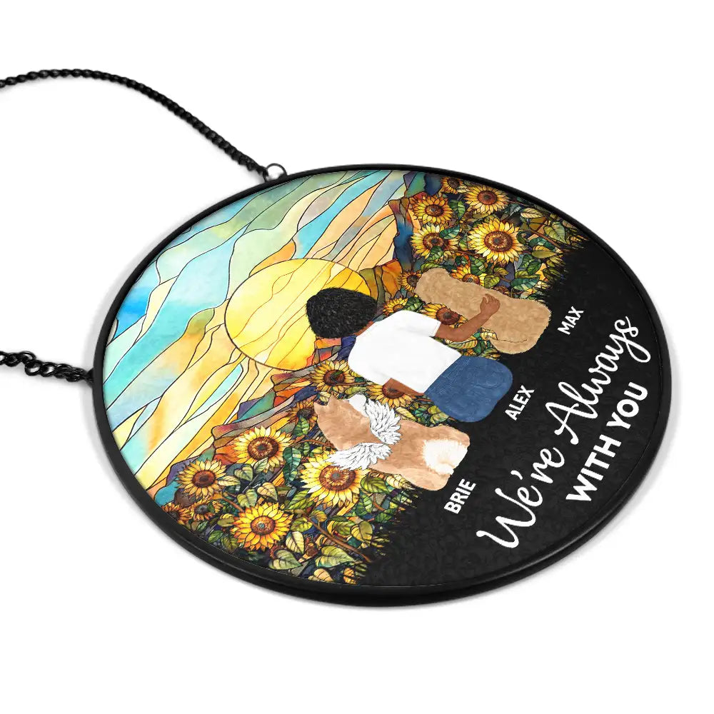 A Bond That Can't Be Broken Dog - Personalized Stained Glass Window Hanging Suncatcher