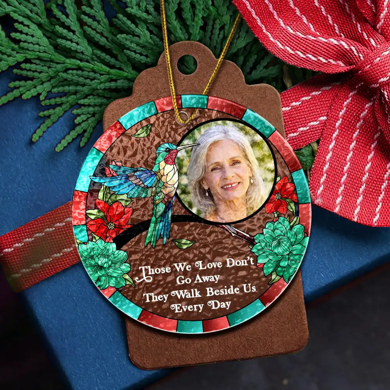 Custom Photo I'm Always With You Memorial - Personalized Stained Glass Ornament