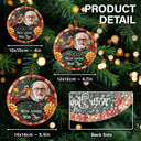 Custom Photo I'm Always With You Memorial - Personalized Stained Glass Ornament