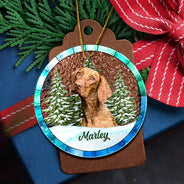 Décoration de Noël personnalisée en vitrail pour amoureux des animaux 