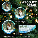 Décoration de Noël personnalisée en vitrail pour amoureux des animaux 