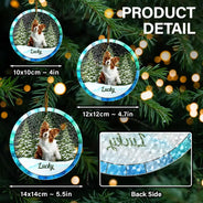 Décoration de Noël personnalisée en vitrail pour amoureux des animaux 