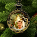 Christmas,Custom Photo,Sad,Family,Memorial,Continue Shopping - Custom Photo Memorial Although You Cannot See Me - Personalized Candlelight Lantern Ornament