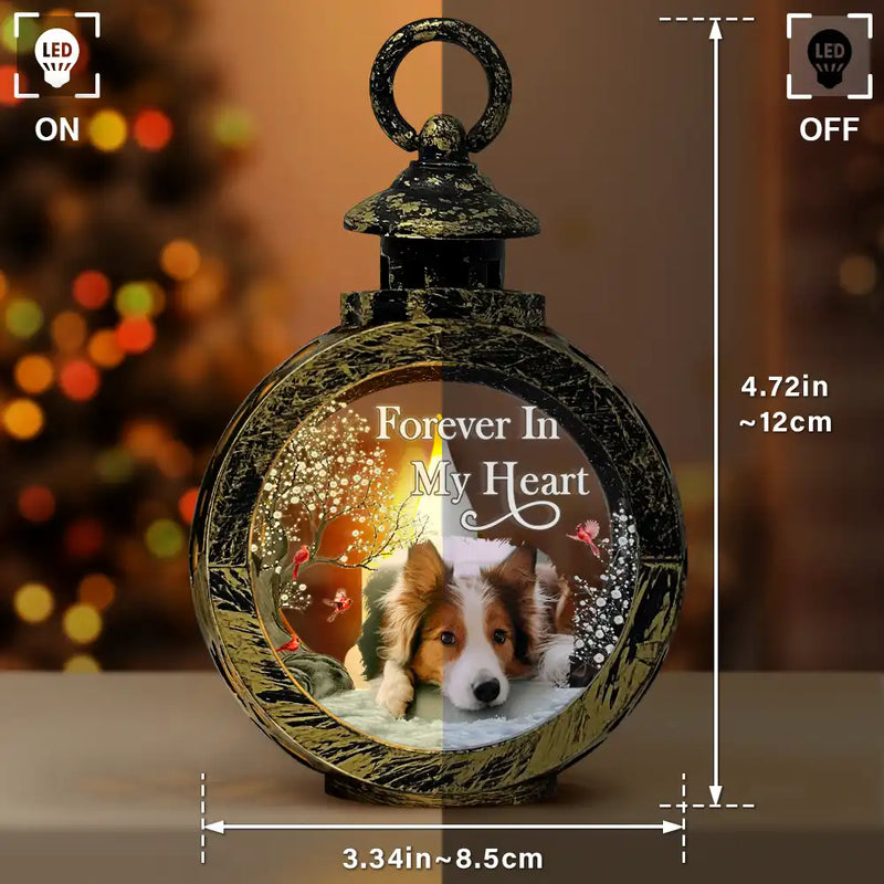 Christmas,Custom Photo,Sad,Family,Memorial,Continue Shopping - Custom Photo Memorial Although You Cannot See Me - Personalized Candlelight Lantern Ornament