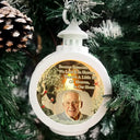 Christmas,Custom Photo,Sad,Family,Memorial,Continue Shopping - Custom Photo Memorial Although You Cannot See Me - Personalized Candlelight Lantern Ornament