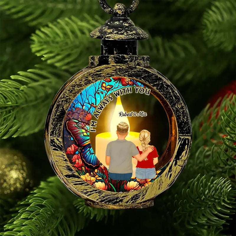 Memorial - Memorial I'm Always With You Mom And Daughter - Personalized Candlelight Lantern Ornament