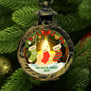 Family, Pet Lovers - Family Christmas Stockings Parents Kids Pets - Personalized Candlelight Lantern Ornament